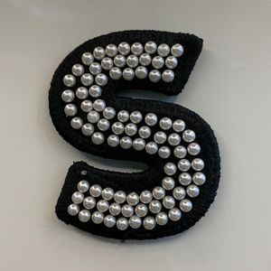 Stoney Clover Pearl Letter S Patch